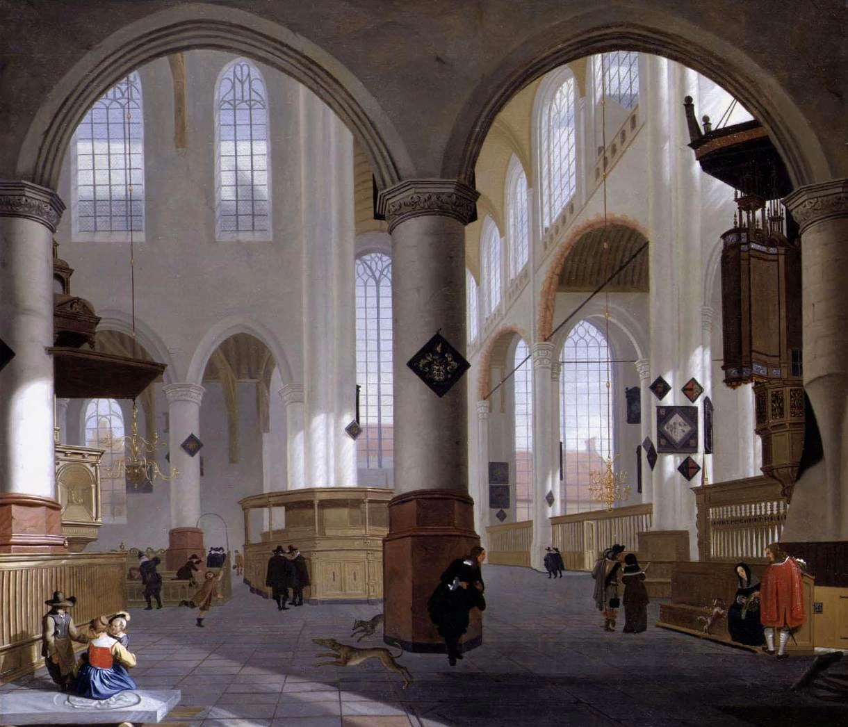 Interno dell'Oude Kerk, Delft